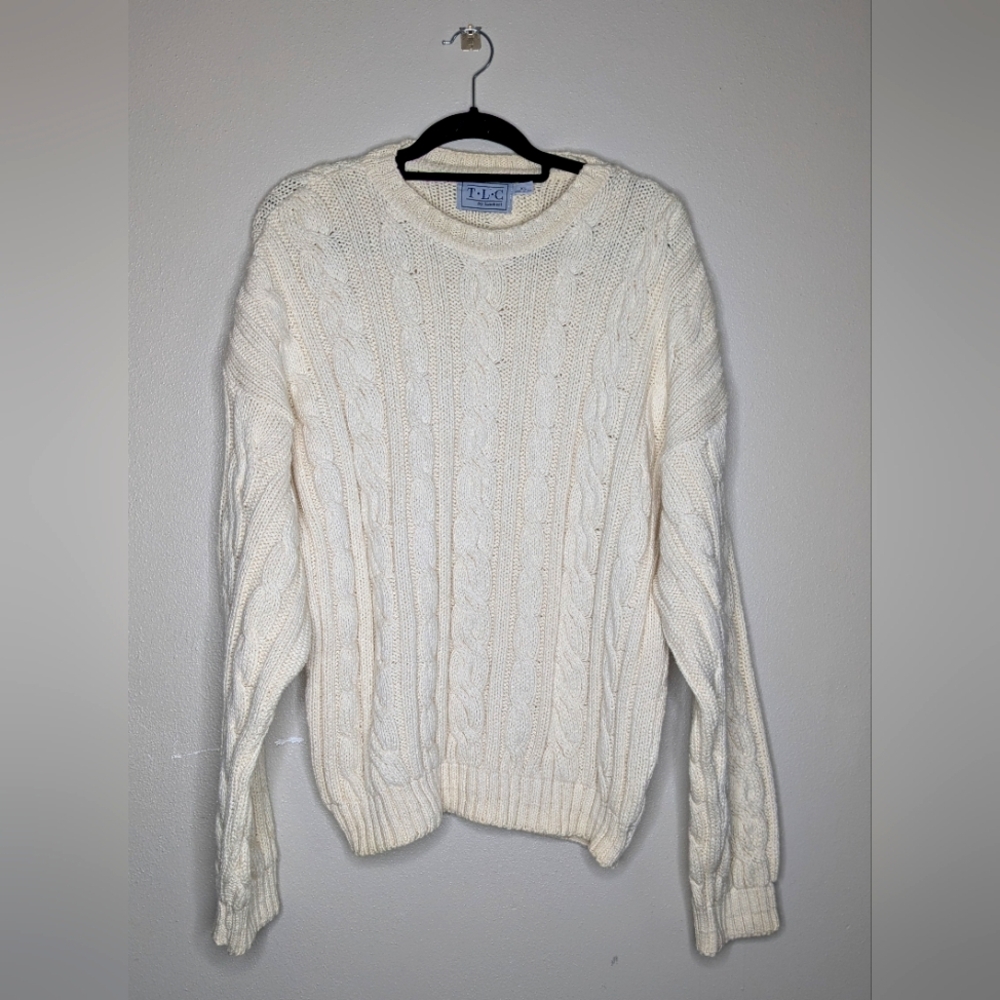 Vintage 100% Cotton Chunky Knit Sweater